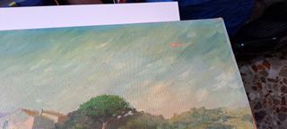 L'aquilone : Quadro Olio su Tela 70x40 con Certifi