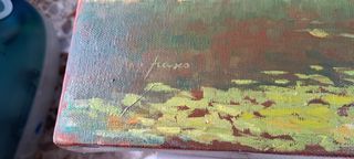 L'aquilone : Quadro Olio su Tela 70x40 con Certifi