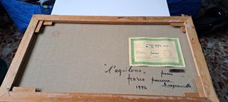 L'aquilone : Quadro Olio su Tela 70x40 con Certifi