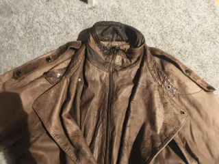 Chaqueta Cuero Paolo Negrato Unisex Marrón