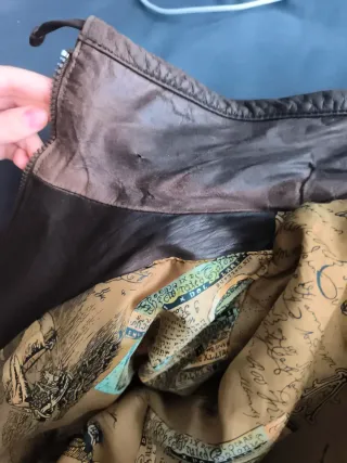 Chaqueta Cuero Paolo Negrato Unisex Marrón