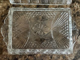 3 Bandejas Cristal Pequeñas Decoradas