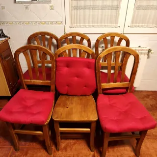 Conjunto de seis sillas Madera