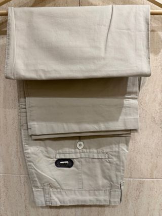 Pantalón chino hombre beige