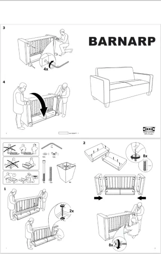 Sofá 2 plazas IKEA Barnarp gris