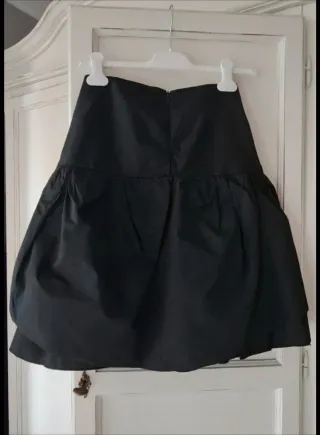 Gonna taffetà vita alta particolare