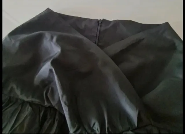 Gonna taffetà vita alta particolare