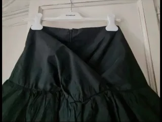 Gonna taffetà vita alta particolare