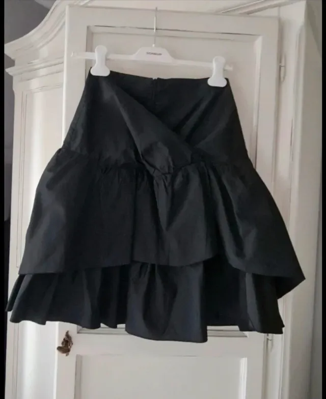 Gonna taffetà vita alta particolare