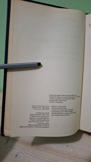 El Libro de las Mil y Una Noches .