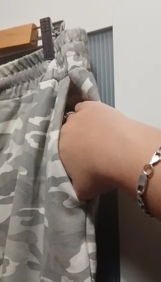 Pantalón Chándal Cargo Camuflaje Gris