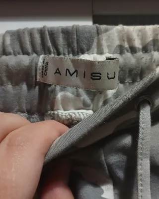 Pantalón Chándal Cargo Camuflaje Gris