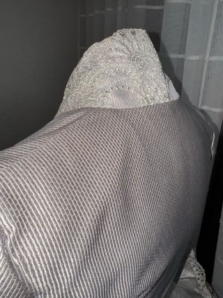 Corpiño plateado manga larga