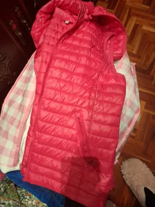 Chaleco acolchado rosa talla S/M