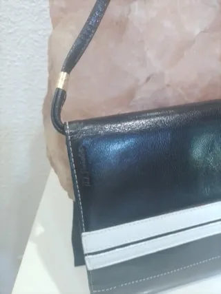 Bolso Cartera Vintage Negro y Blanco