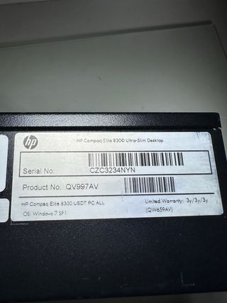 Mini PC HP Compaq Elite 8300 Ultra-Slim Desktop