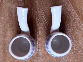 2 Vasos Chupito Cerámica Diseño Rombo