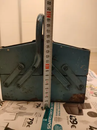 Caja de herramientas metálica azul MARGALVIL