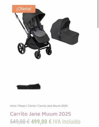 Carro bebé Jane Muum 2025 Negro