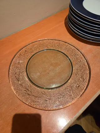 Bajo plato cristal grande.
