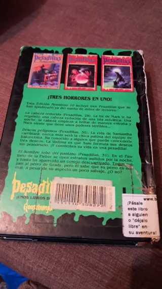 Lote libros  R.L.Stine. Pesadillas