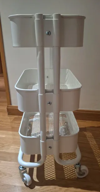 Carrito de almacenaje blanco