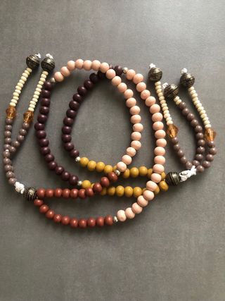 Juzu Buddista Perline Legno e Vetro