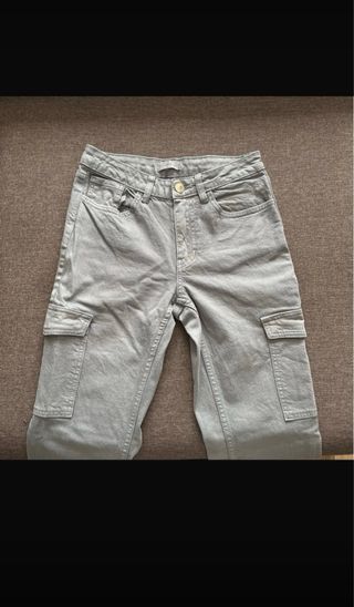 Pantalones Cargo Mango Teen Azul