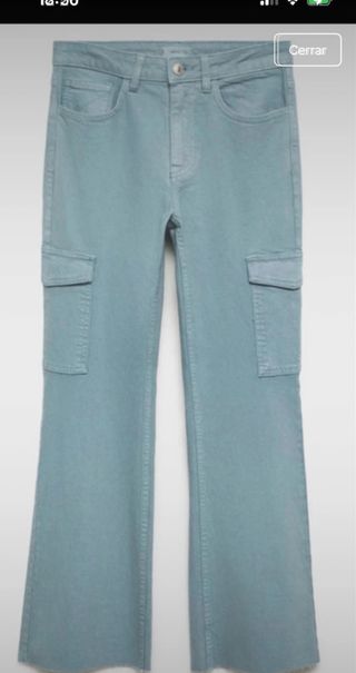 Pantalones Cargo Mango Teen Azul