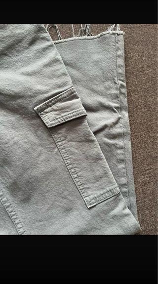 Pantalones Cargo Mango Teen Azul