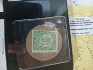 Sello Correos República Española 10 Céntimos