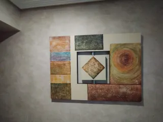 Cuadro Decorativo Beige y Multicolor