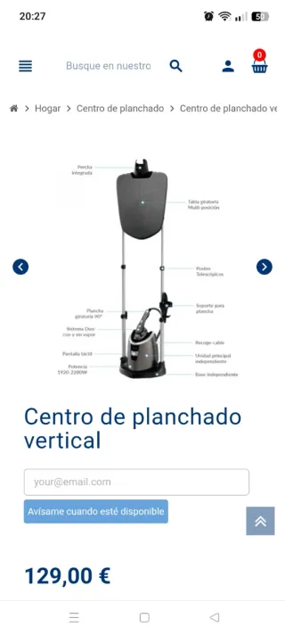 Centro de planchado a vapor