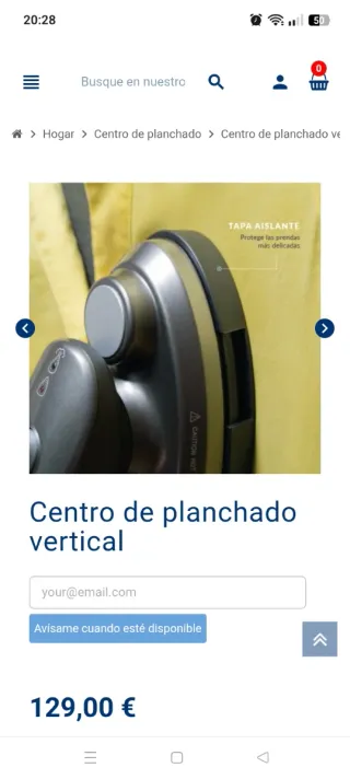 Centro de planchado a vapor