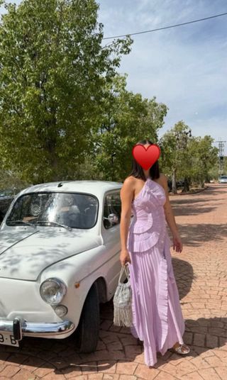 Vestido invitada morado
