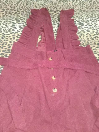 Salopette ciniglia Shein taglia XL colore bordeaux