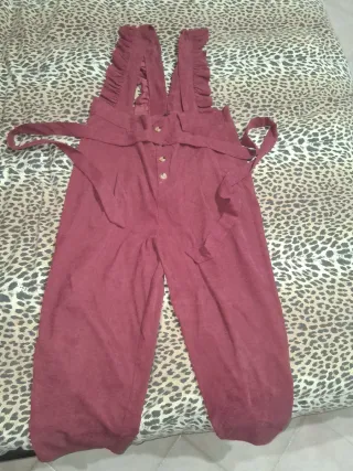 Salopette ciniglia Shein taglia XL colore bordeaux