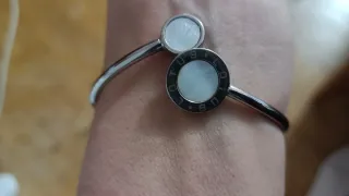 Pulsera Lotus Plata y Gris