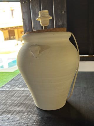 Pie de lámpara terracota
