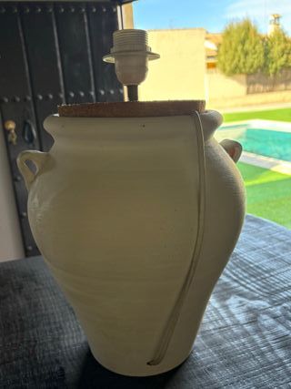 Pie de lámpara terracota