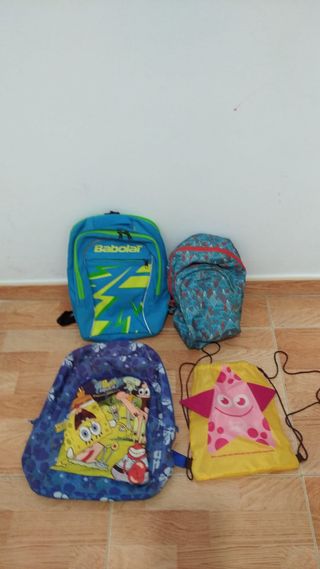 Conjunto de 4 mochilas infantiles