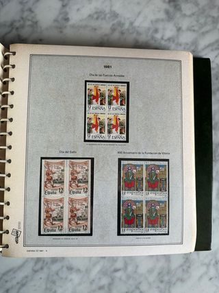 Album de sellos Efilcar bloque de 4