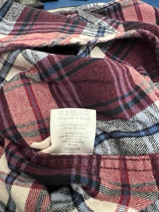 Camisa franela cuadros mujer Talla L