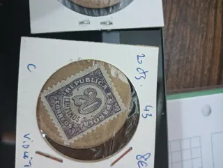 Moneda y Sello República Española 20 Céntimos