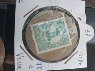 Moneda y Sello República Española 20 Céntimos