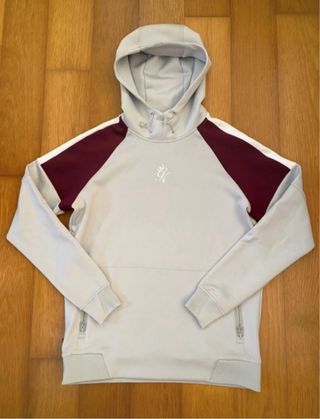 Hoodie Gym King Cinza e Bordô