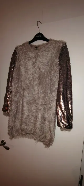 Jersey pelo y lentejuelas T.U
