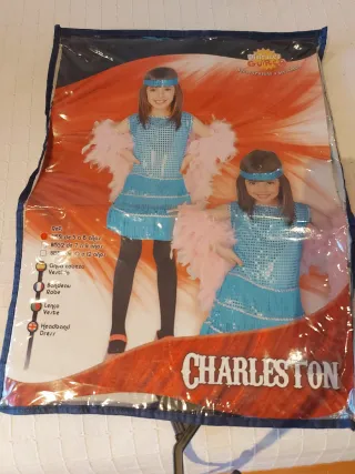 Disfraz Charleston niña. Color azul talla 5-6