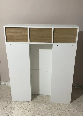 Cabecero 95cm blanco con estantes
