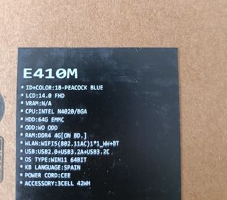 Portátil ASUS E410M